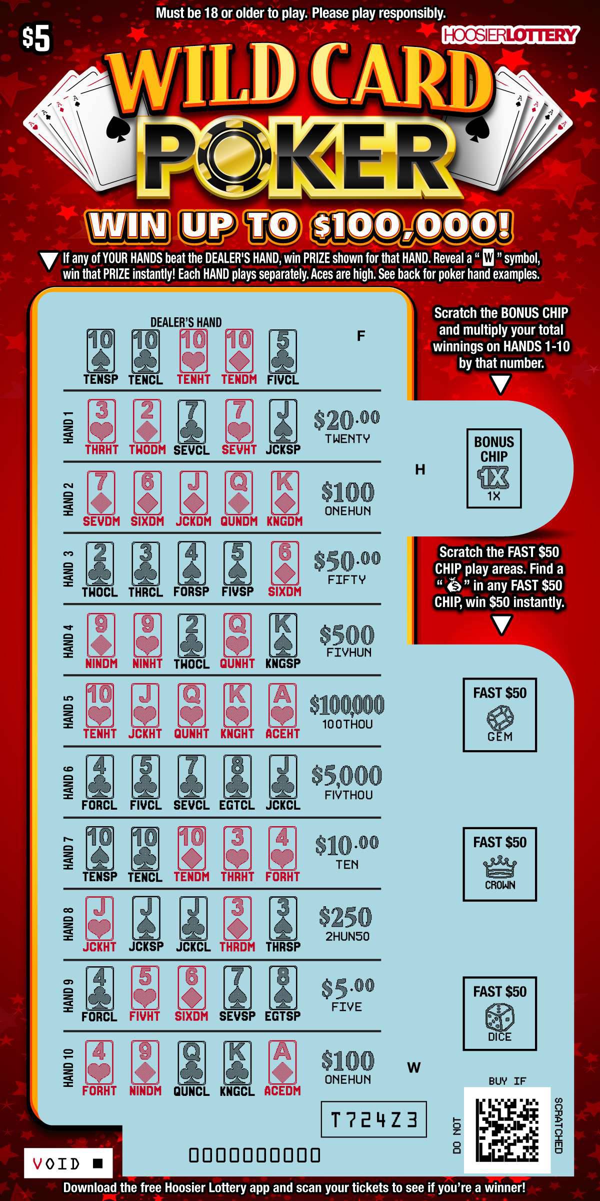 how to play ny poker scratch off