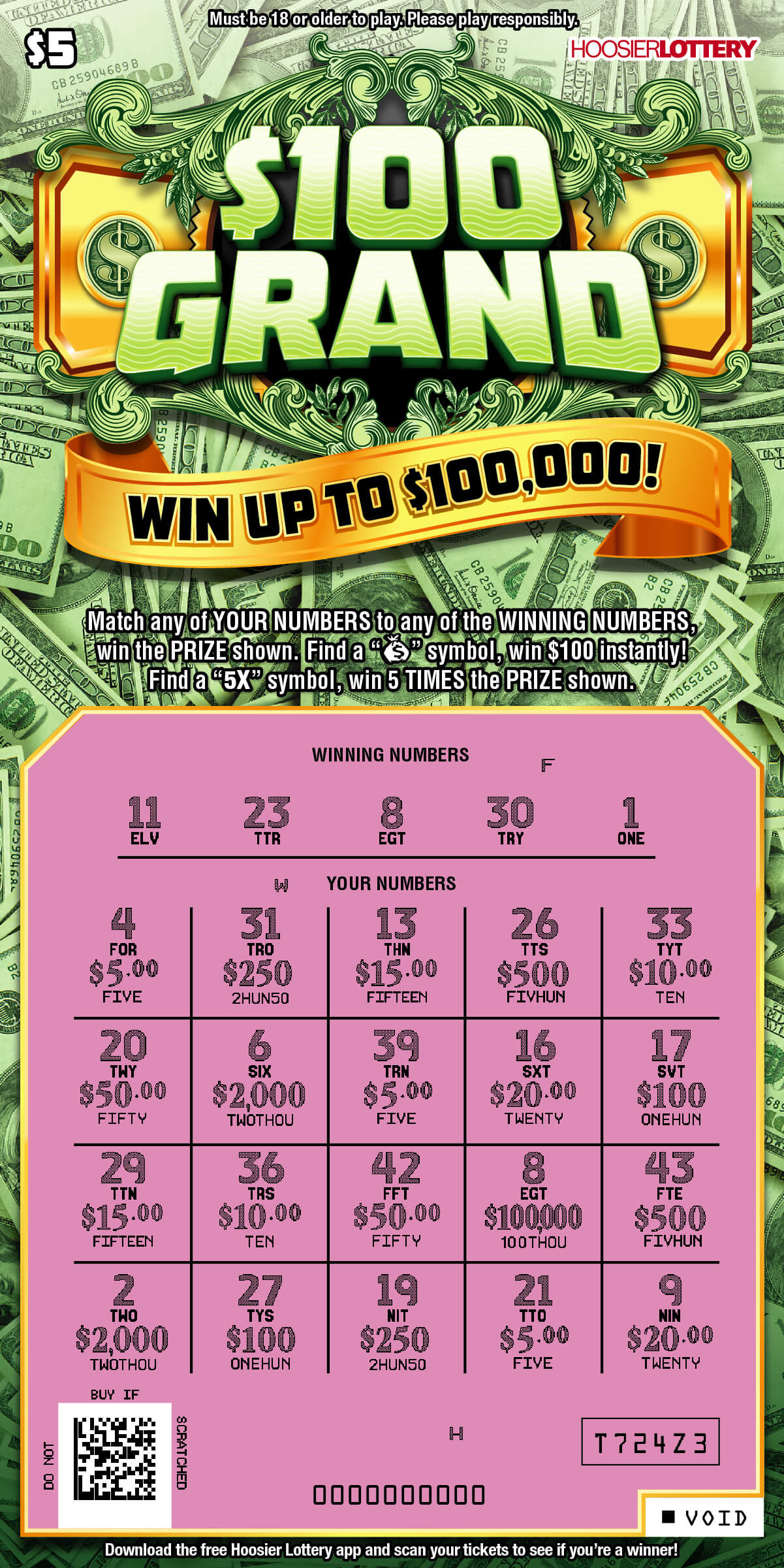 Won $100 by winning on every possible scratch-off area : r/mildlyinteresting