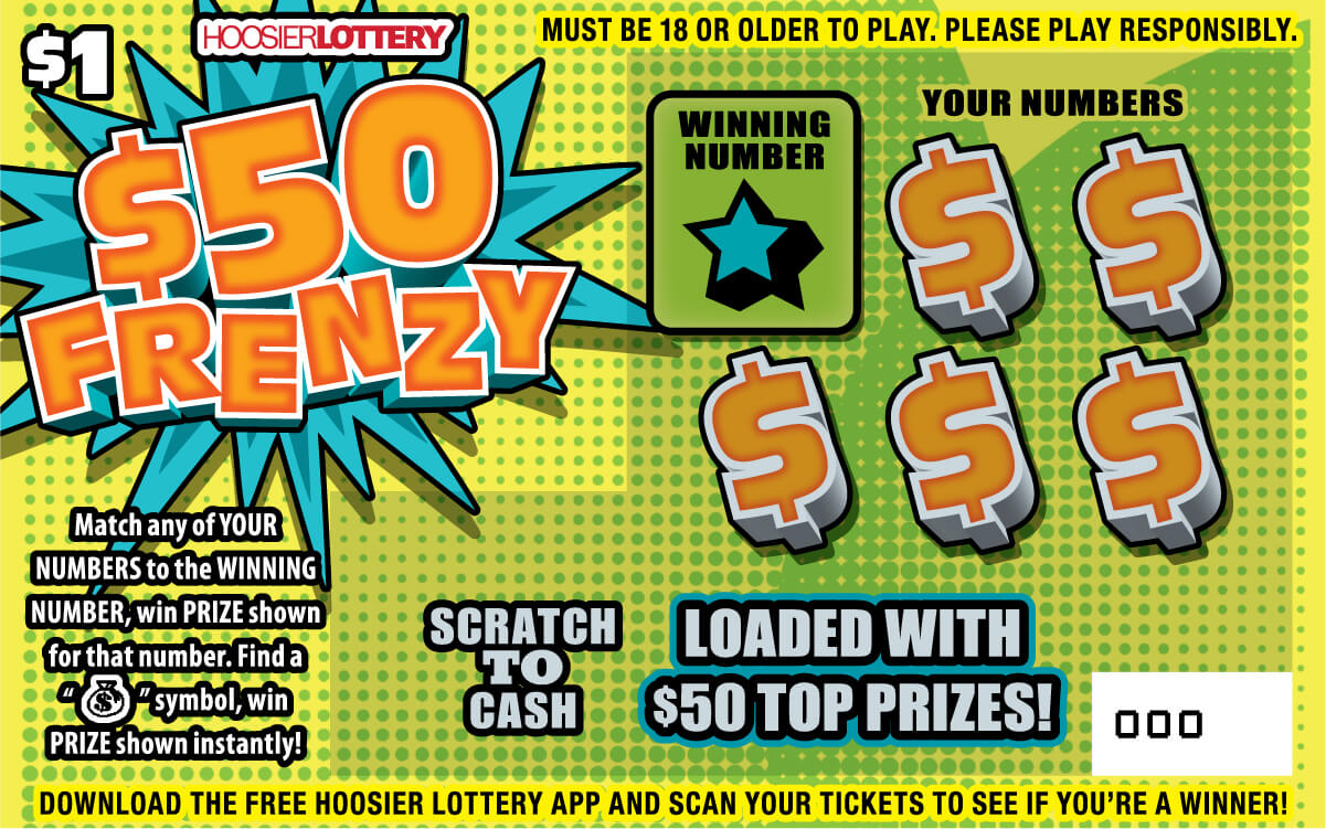 2481 50 Frenzy Hoosier Lottery