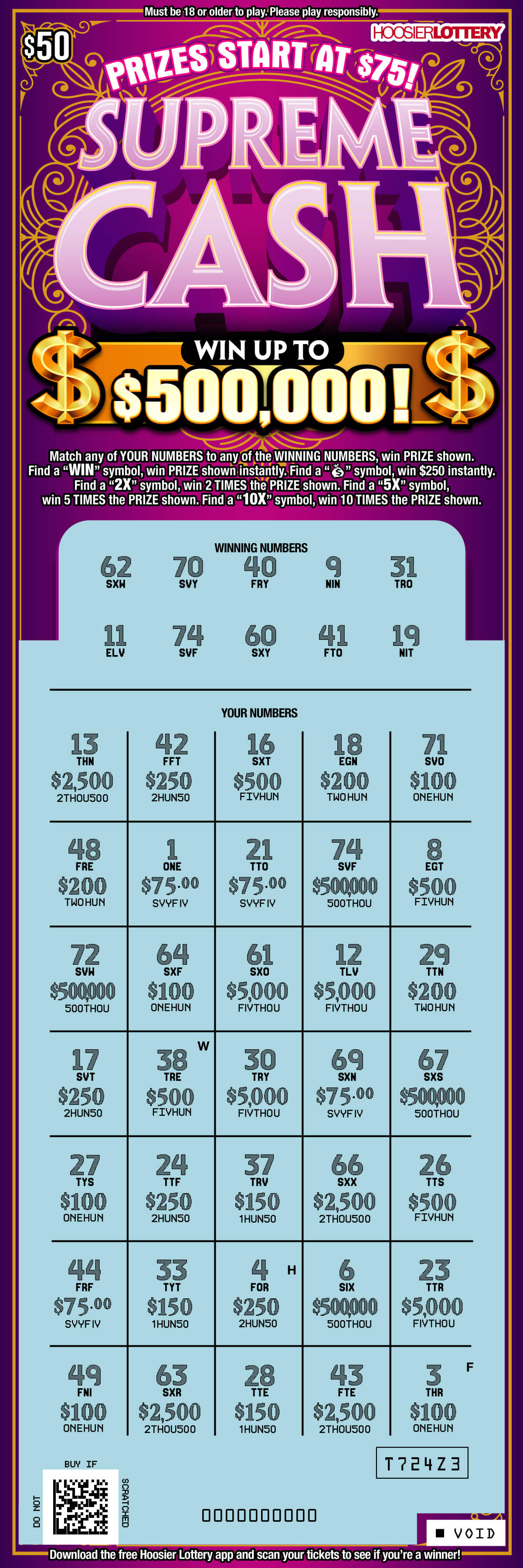 NEW Indiana Hoosier Lottery Vinyl Play Slip Ticket Holder Lotto & Draw  Schedule