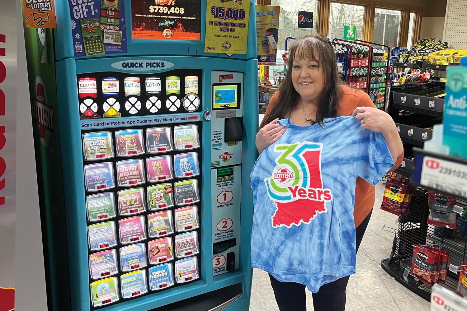 Hoosier Lottery vending machine