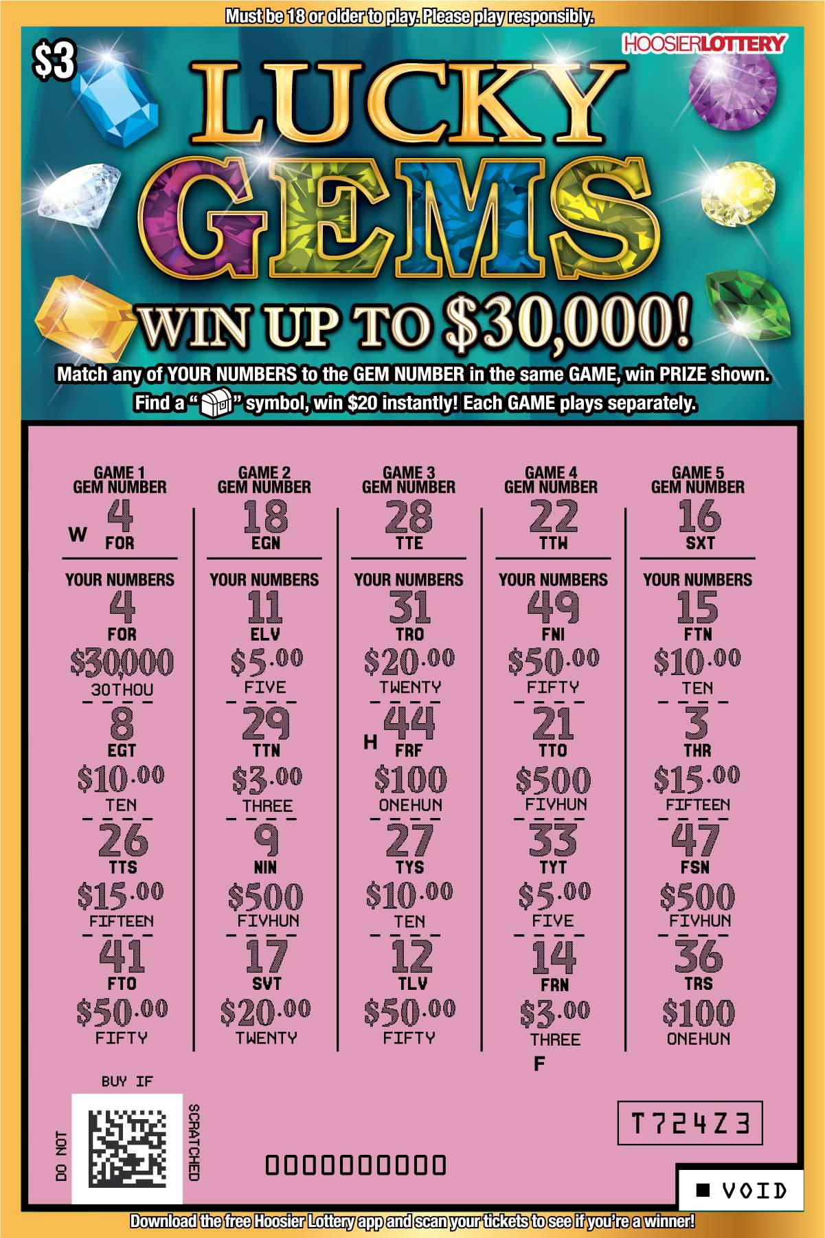 lotto scratcher odds