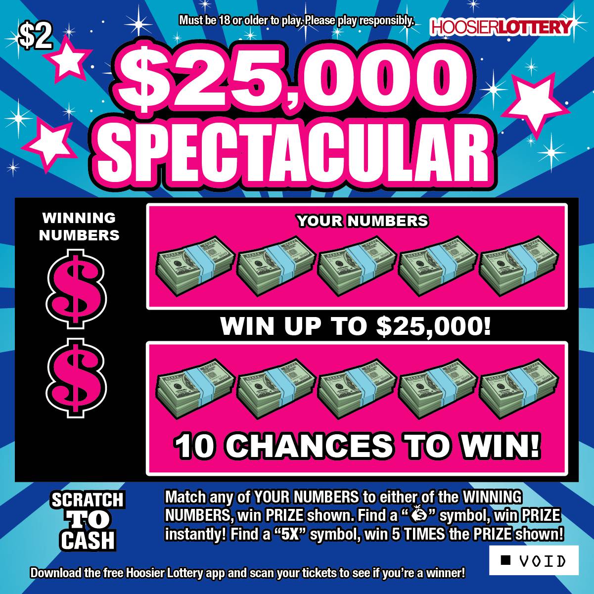 2416 - $25,000 Spectacular - Hoosier Lottery