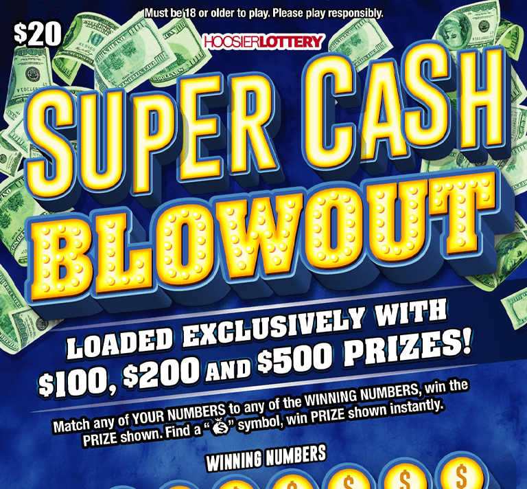 Hoosier Lottery Game Flip Card Image