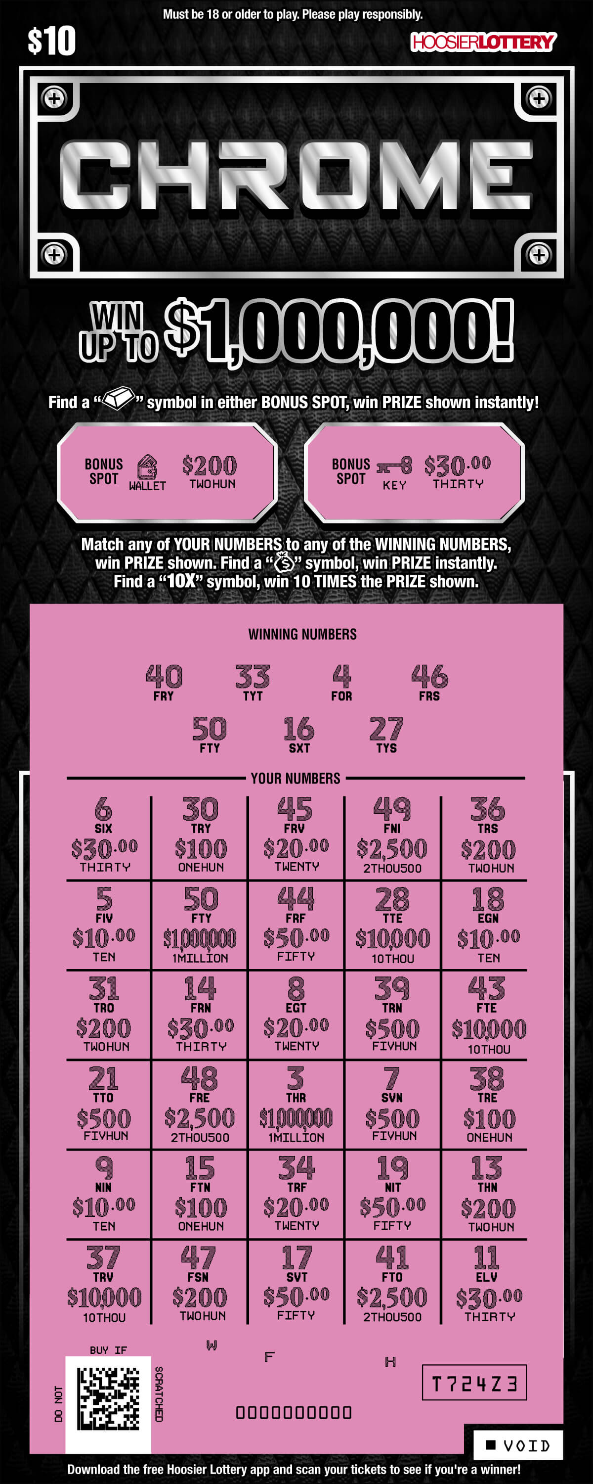 Scratch offs Hoosier Lottery Hoosier Lottery