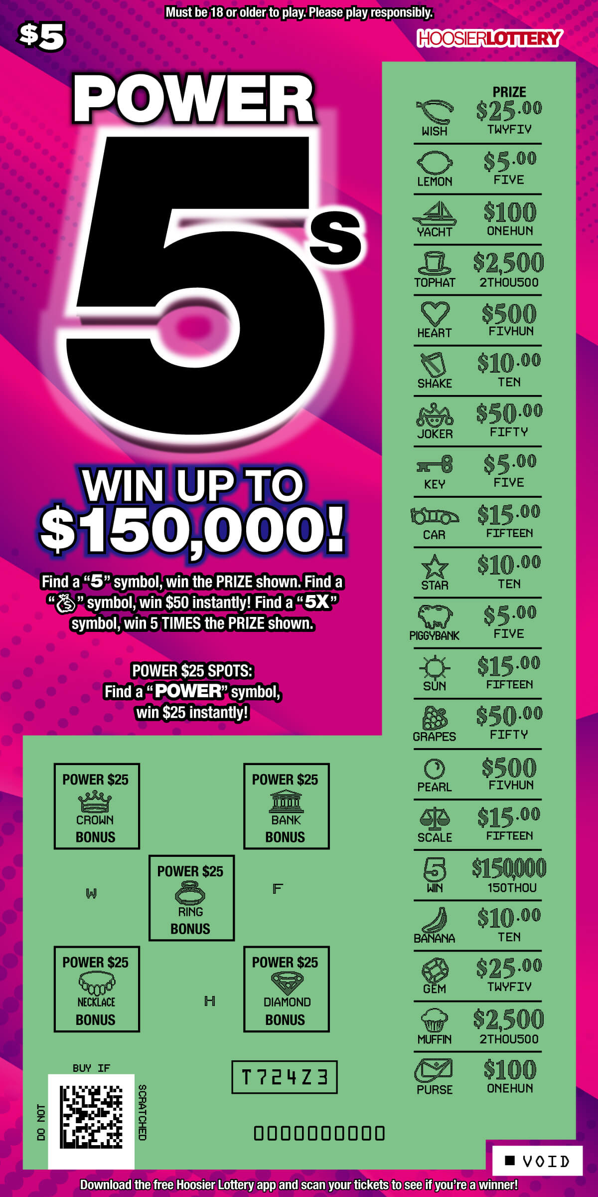 Hoosier Lottery Scratch Off Tickets