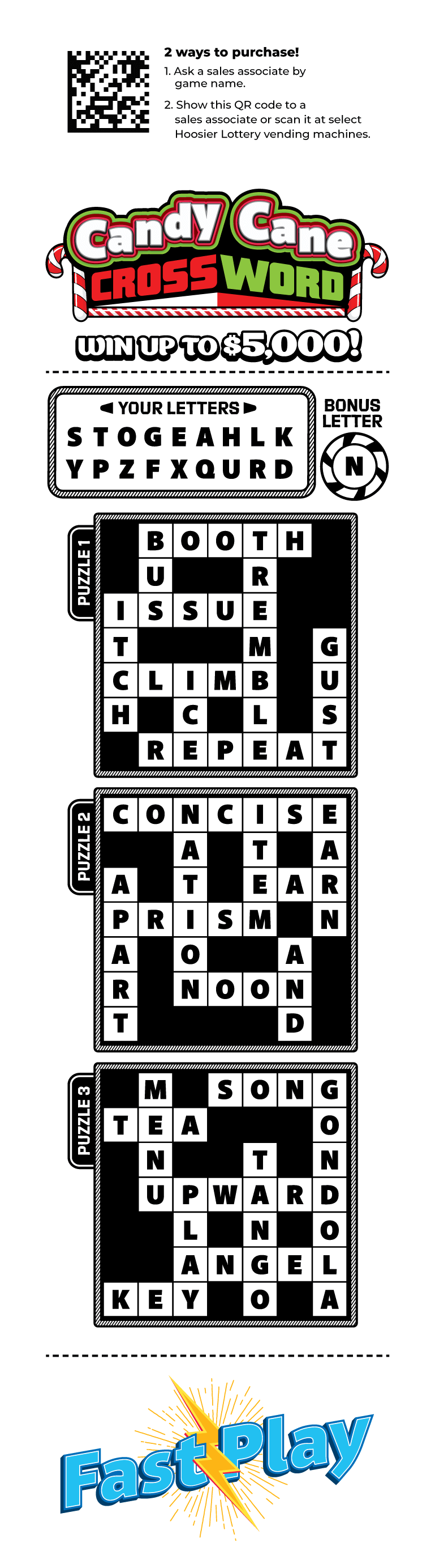 Candy Cane Crossword