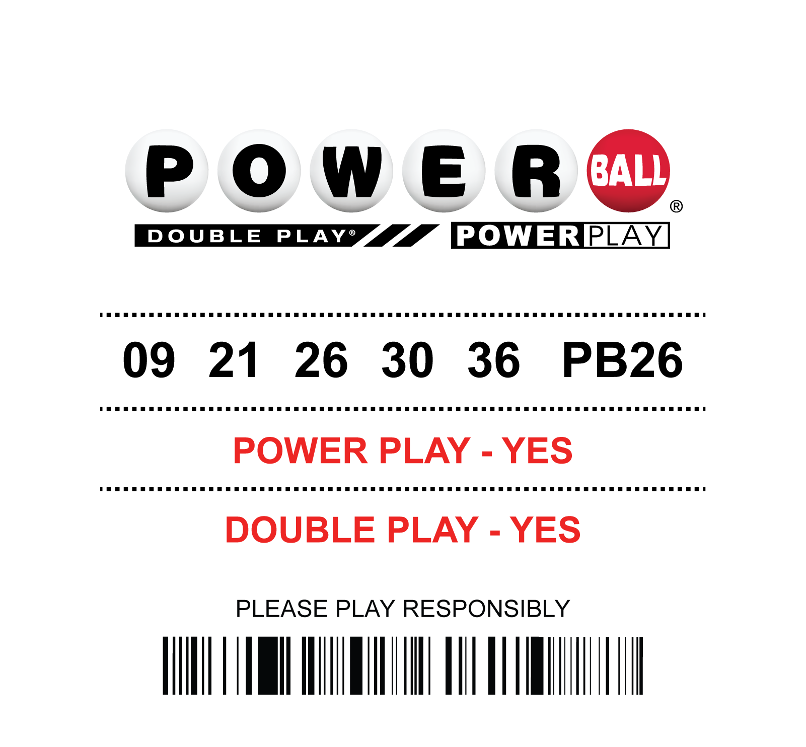 powerball winning ticket