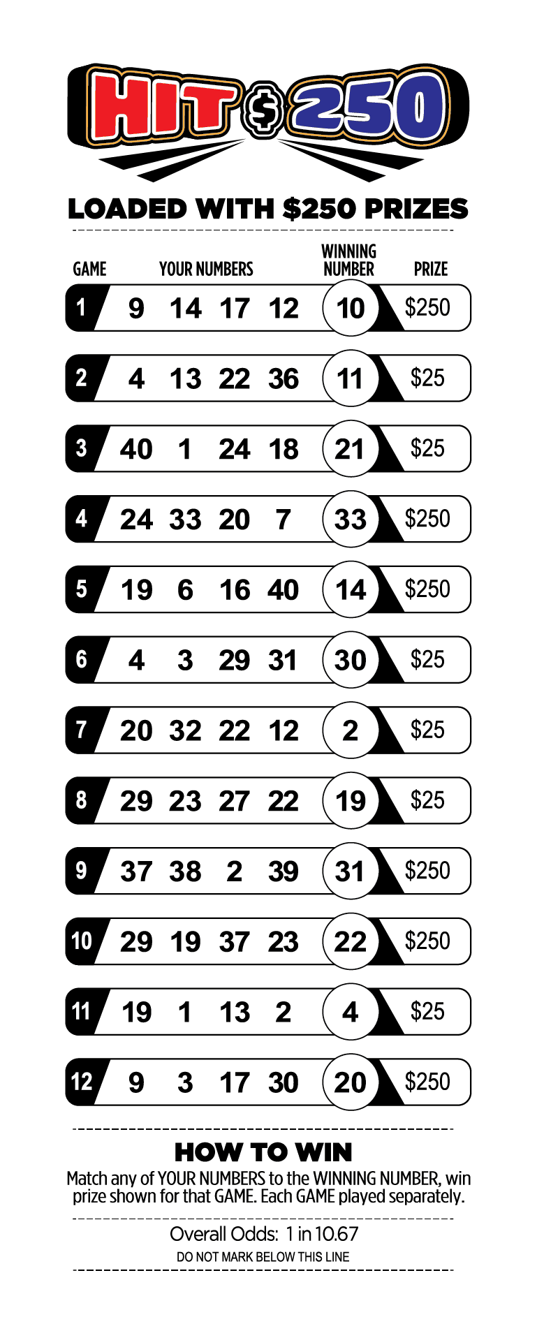 5 39 lotto prizes