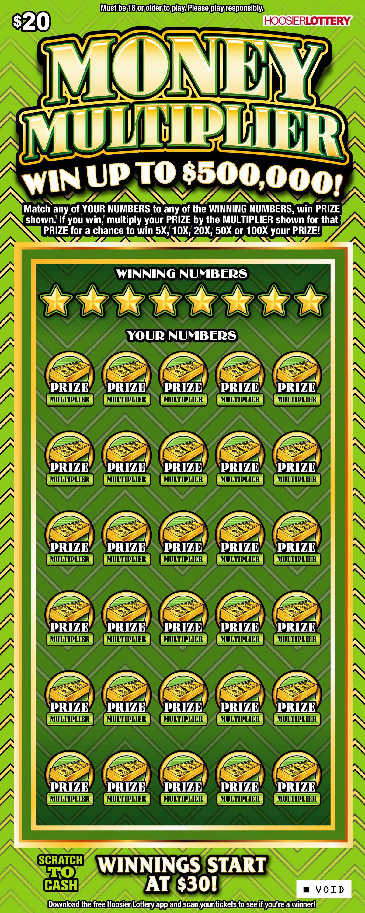 2429 MONEY MULTIPLIER Hoosier Lottery