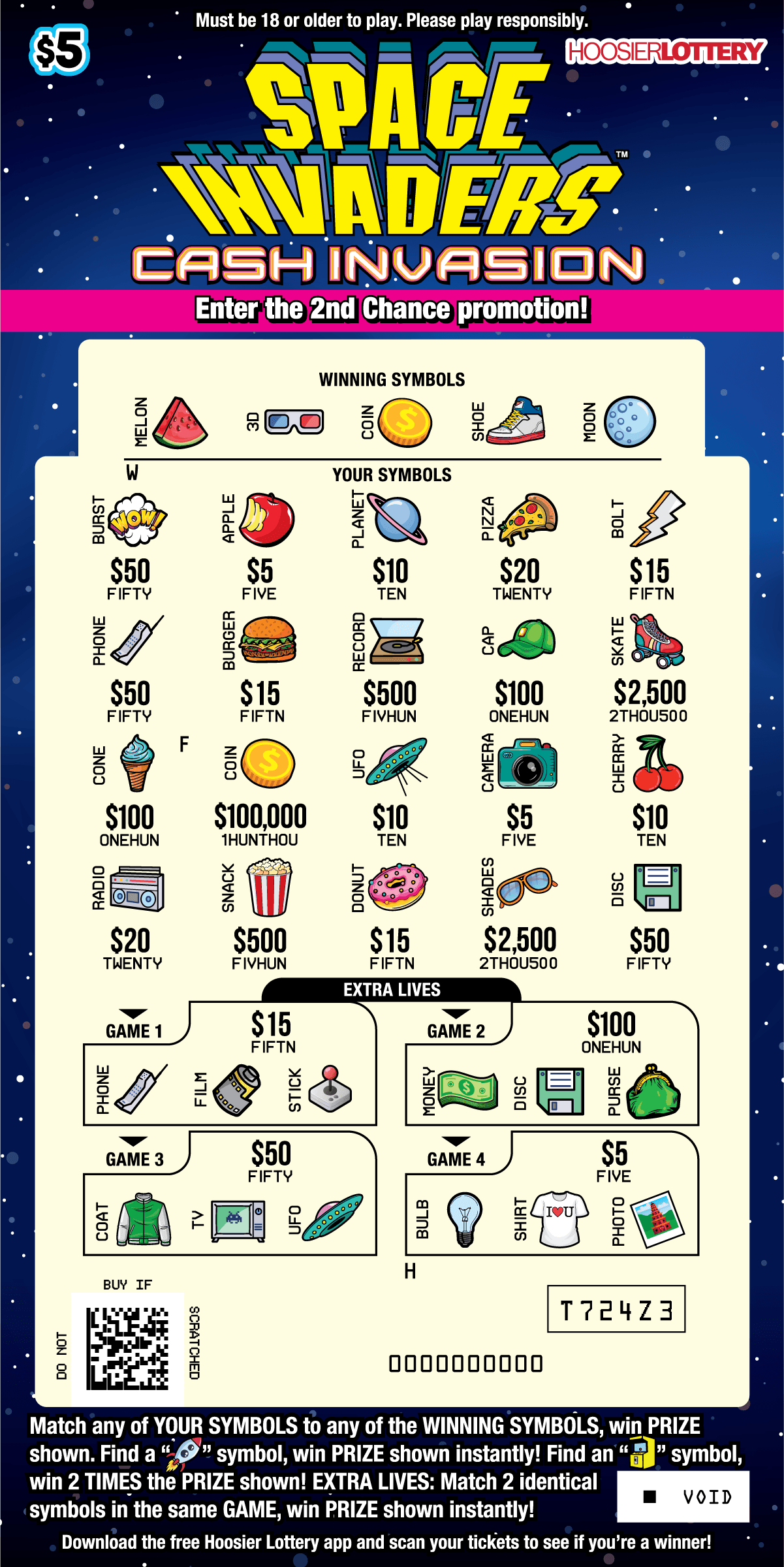 SPACE INVADERS CASH INVAS