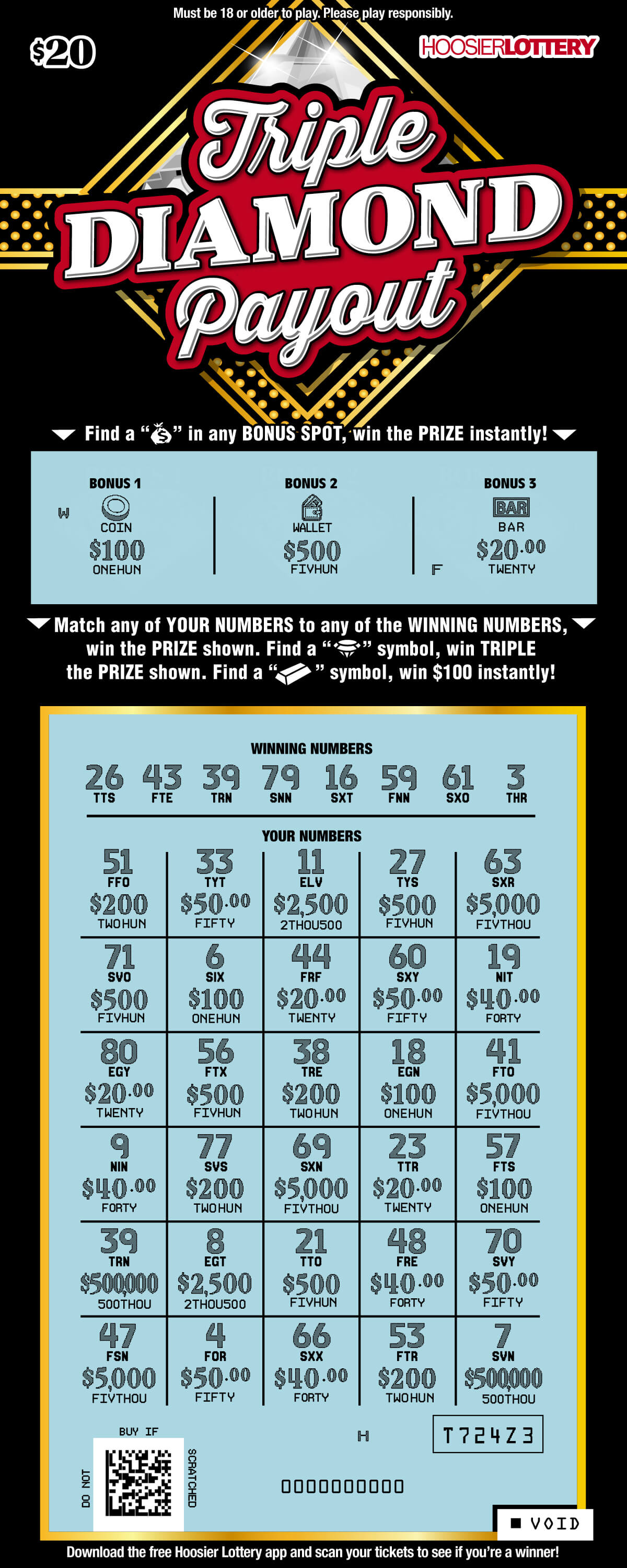 Hoosier Lottery Scratch Off Tickets