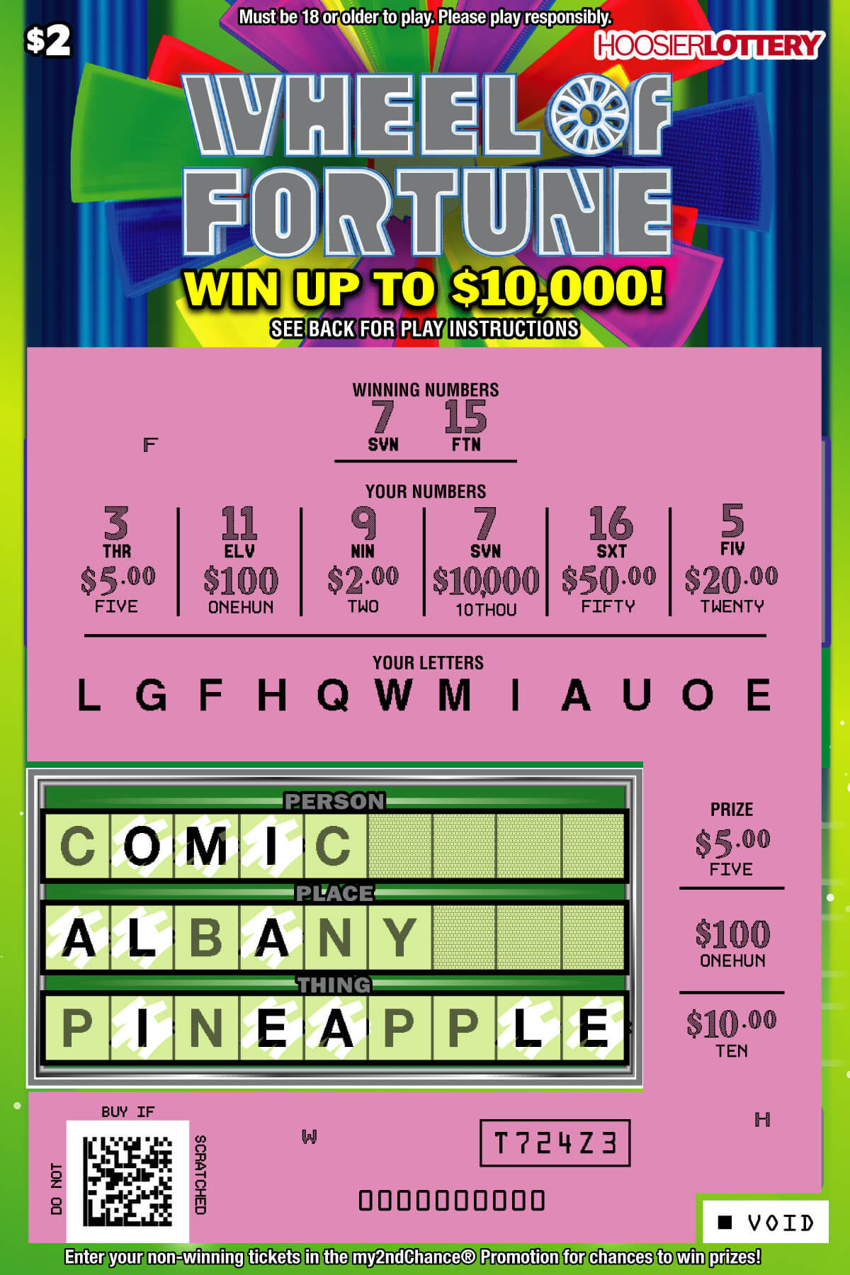 Wheel of fortune lotto past winning deals numbers